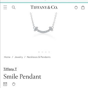 Diamond Tiffany Smile Necklace *White Gold*